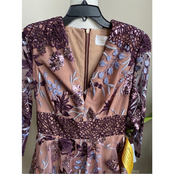 Bronx & Banco Purple Lace Dress Size M (6) - Picture 3 of 6